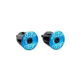 PRO alloy handlebar end plugs for MTB and road bikes, showcasing sleek silver components for bike safety and style.