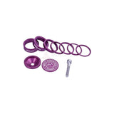 Wheels Manufacturing Pro StackRight headset spacer kit with multiple black spacers for bike headsets, components, and accessories.