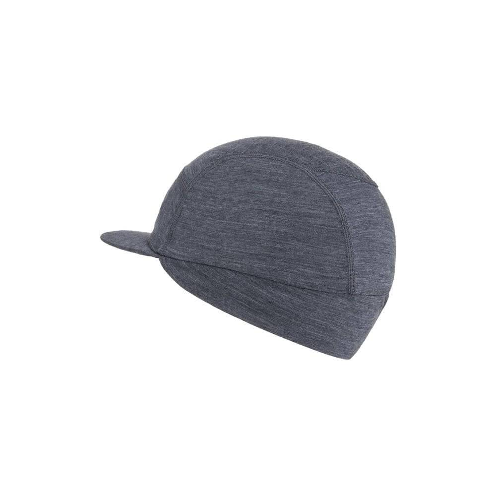 Madison Merino Wool winter cap with peaked brim, designed for cycling headwear, featuring a snug fit and warm, breathable material.
