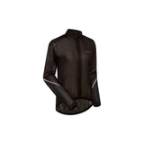 Madison Flux 2L ultra-packable waterproof women's jacket with breathable stretch fabric, shown in a compact, foldable design.