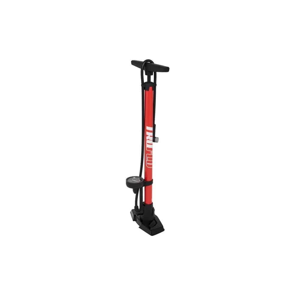 Truflo Easitrax 4 floor pump with auto-select head and pressure gauge, bike pump for inflating tires and sports equipment.