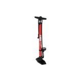 Truflo Easitrax 4 floor pump with auto-select head and pressure gauge, used for inflating bicycle tires and accessories.