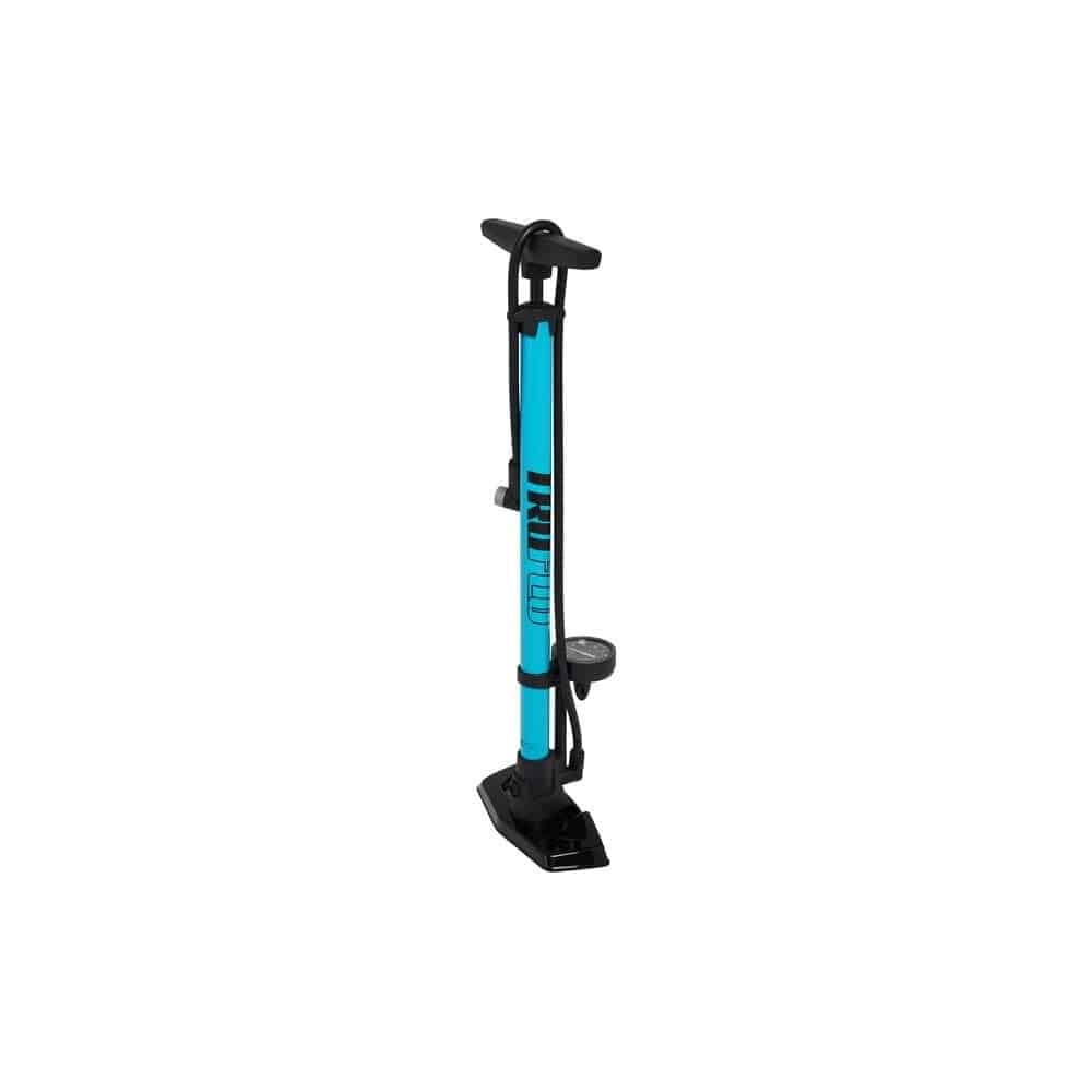 Truflo Easitrax 4 Floor Pump with auto-select head and pressure gauge, durable bike pump accessory for accurate inflation.