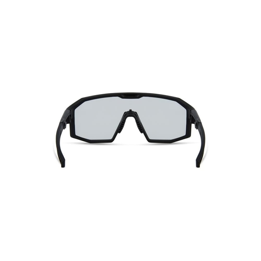 Madison Eyewear Enigma glasses with photochromatic lenses and RX insert compatibility, showing stylish eyewear with clear and tinted lenses.