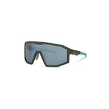 Madison Eyewear Enigma sunglasses with interchangeable lenses and RX insert compatibility, featuring sleek black frames and tinted lenses.