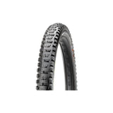 Maxxis Minion DHR II trail MTB tyre with EXO protection, tubeless ready, shown mounted on mountain bike wheel.