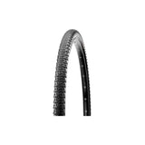 Maxxis Rambler tubeless-ready mountain bike tire with EXO protection for hardpack trails, shown mounted on a bike rim