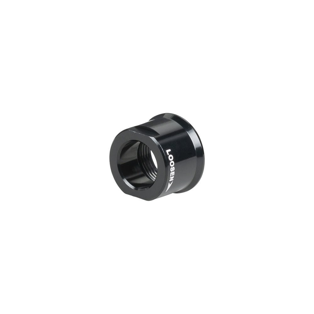 Bontrager Comp 12mm drive side axle end cap in black for 142mm old freehub, compatible with FT and RR XDR wheel hubs.