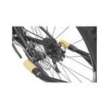 Topeak Journey Trailer for bikes with waterproof drybag and SlideLock, shown attached to a 26-inch or 700c bike wheel.