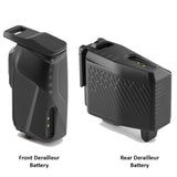 Campagnolo Super Record 12x wireless battery and cables for bicycle components with fast charging capability.
