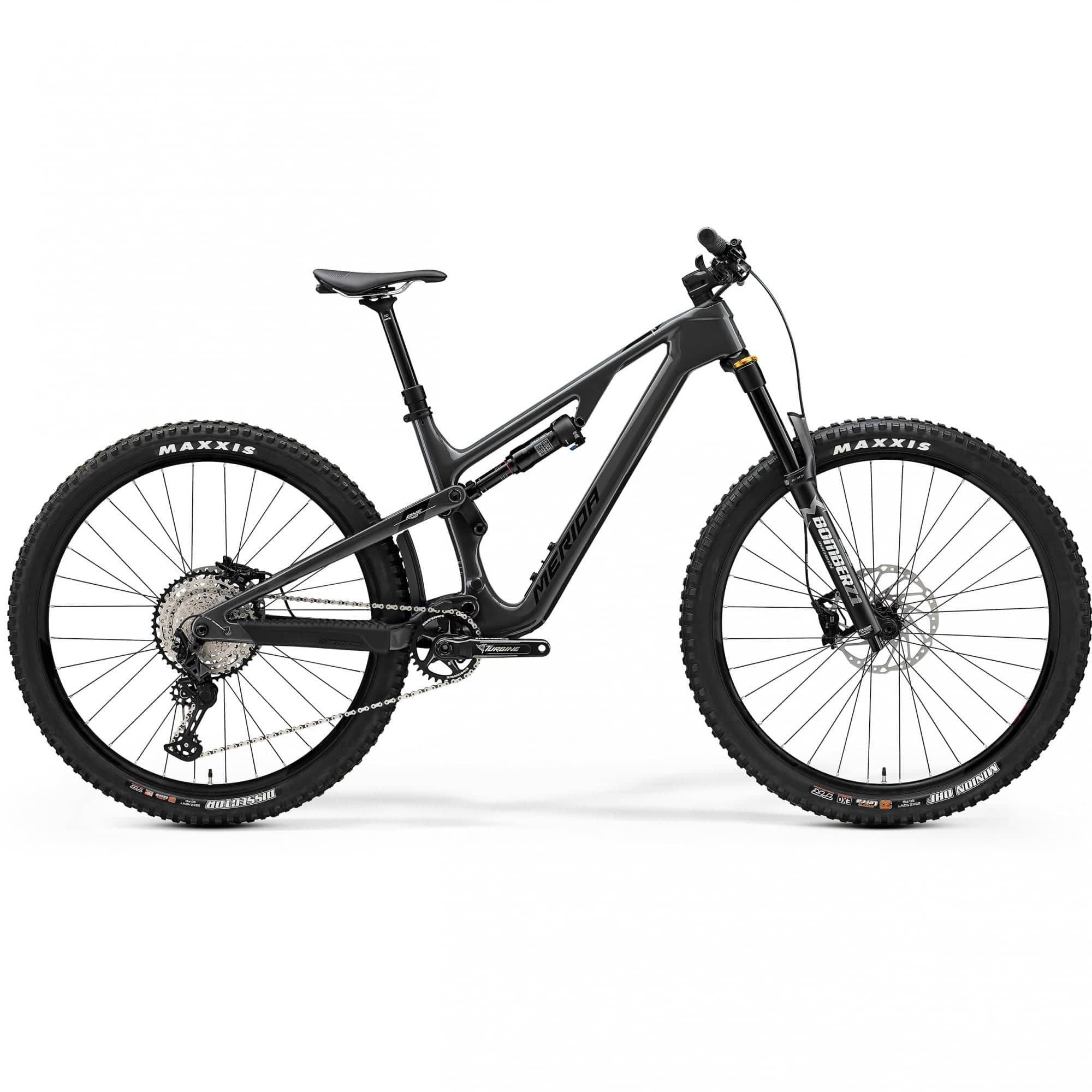 Merida One-Forty 6000 MY22/23 carbon trail mountain bike with 29-inch wheels and sleek black frame.