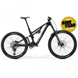 Merida One-Sixty 6000 MY22/23 enduro mountain bike with FAST suspension system, shown outdoors on a rugged trail.