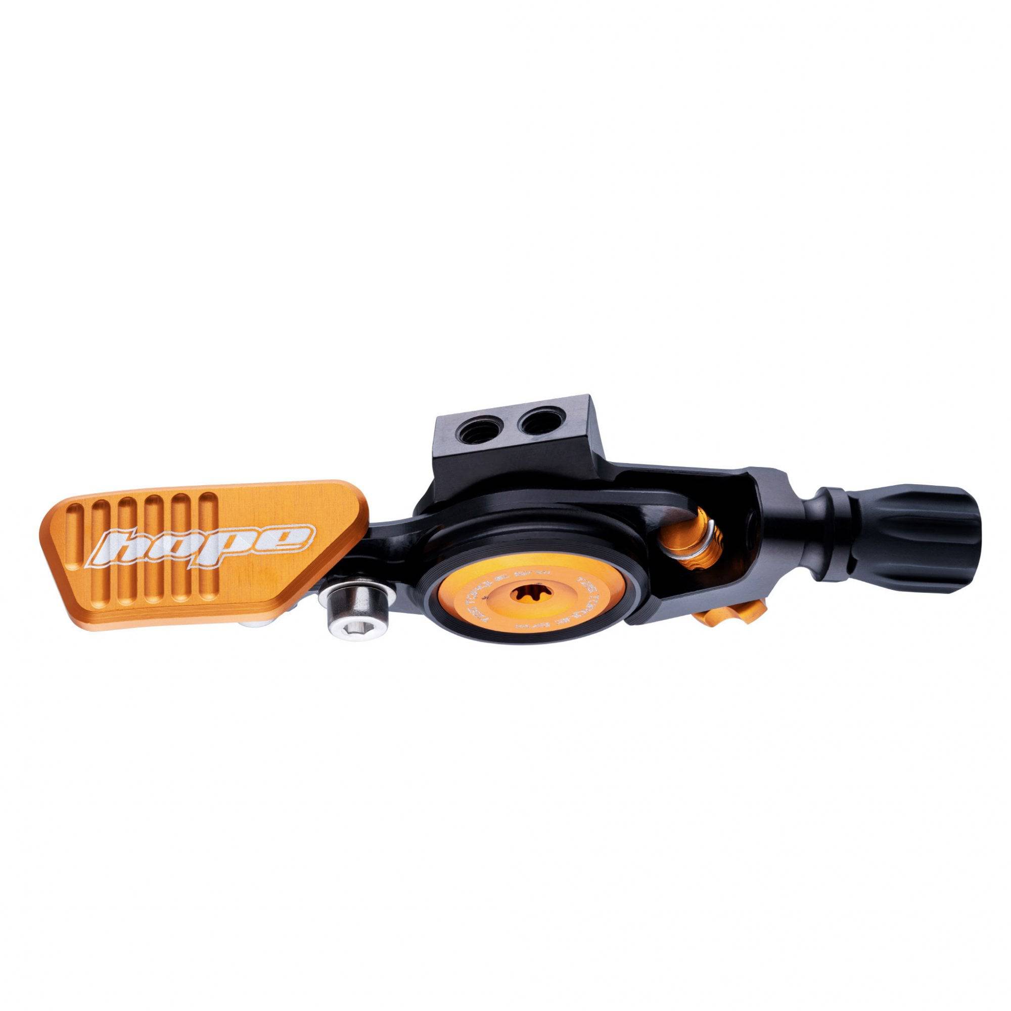 Hope Dropper Lever Only CNC Machined Adjustable Reach component for dropper posts, featuring precise metal craftsmanship.