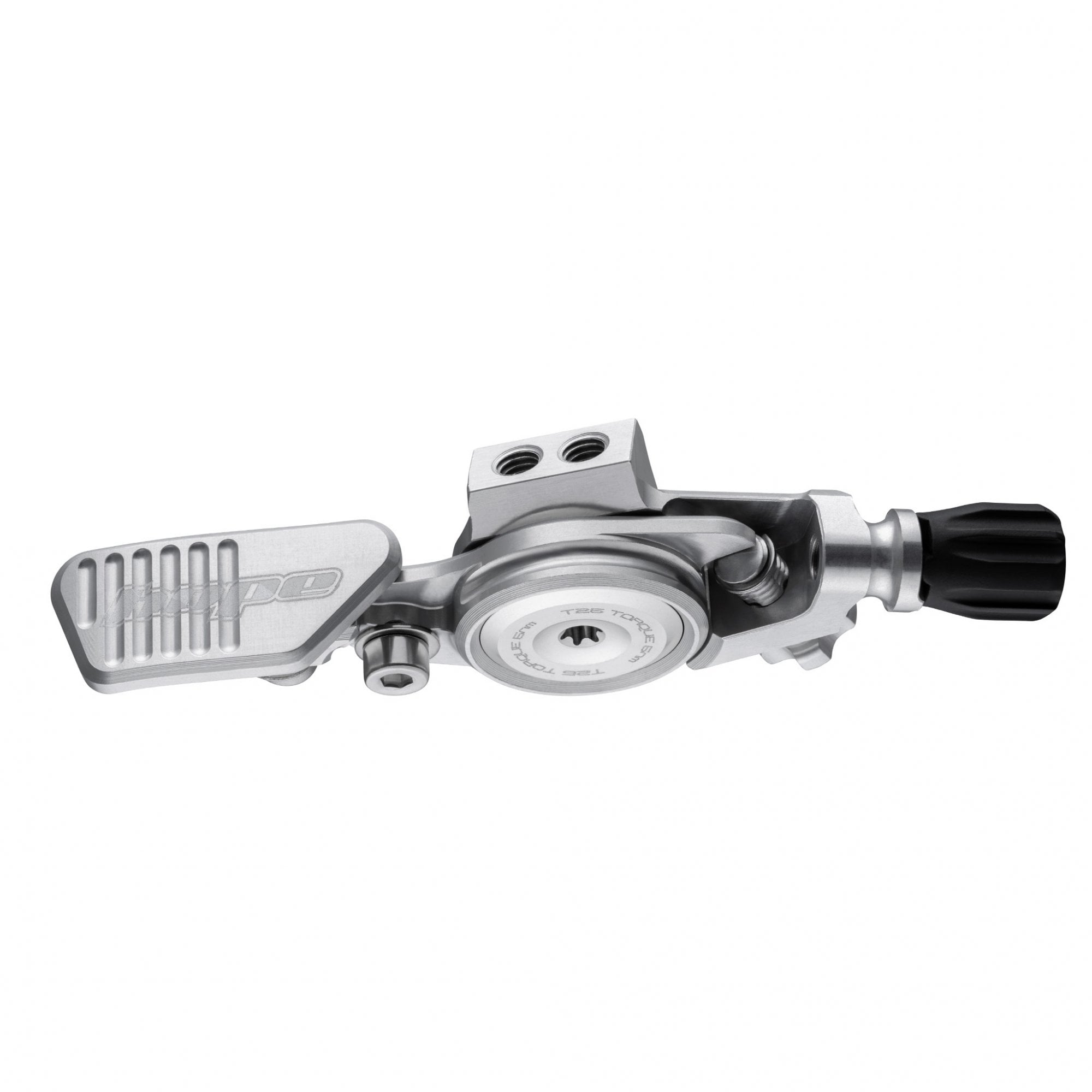 Hope CNC machined dropper lever with adjustable reach, designed for dropper post components, showcasing precision machining and ergonomic design.