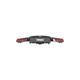 Thule Epos 2-bike towball carrier with 13-pin connector, designed for safe bike transport on vehicle hitch.
