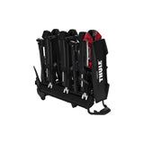 Thule Epos 3-bike towball carrier with 13-pin connector, designed for secure transport of bicycles on vehicle hitch.