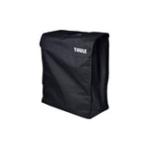 Thule Epos 3-bike rack carrying bag showing durable black storage case with handles for transport and protection of bike rack accessories.