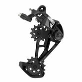 SRAM APEX Eagle 12-speed mechanical MTB rear derailleur with max 52T capacity, black bike component for mountain biking.