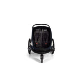 Hamax Breeze twin child bike trailer with stroller conversion and safety features, designed for family outdoor activities.