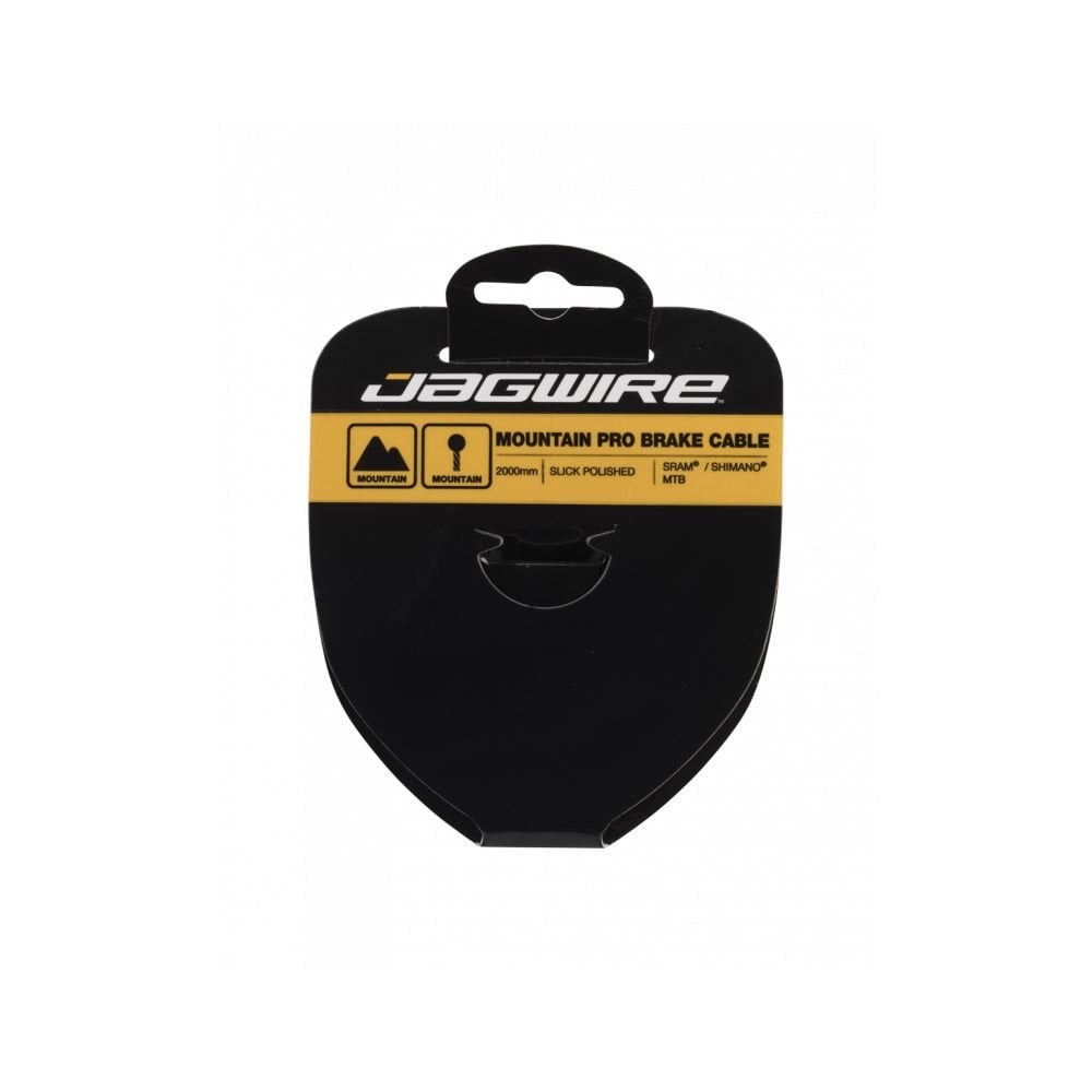 Jagwire Pro MTB brake cable made of stainless steel, 2000mm length, Shimano compatible, for mountain bike brake component upgrade.