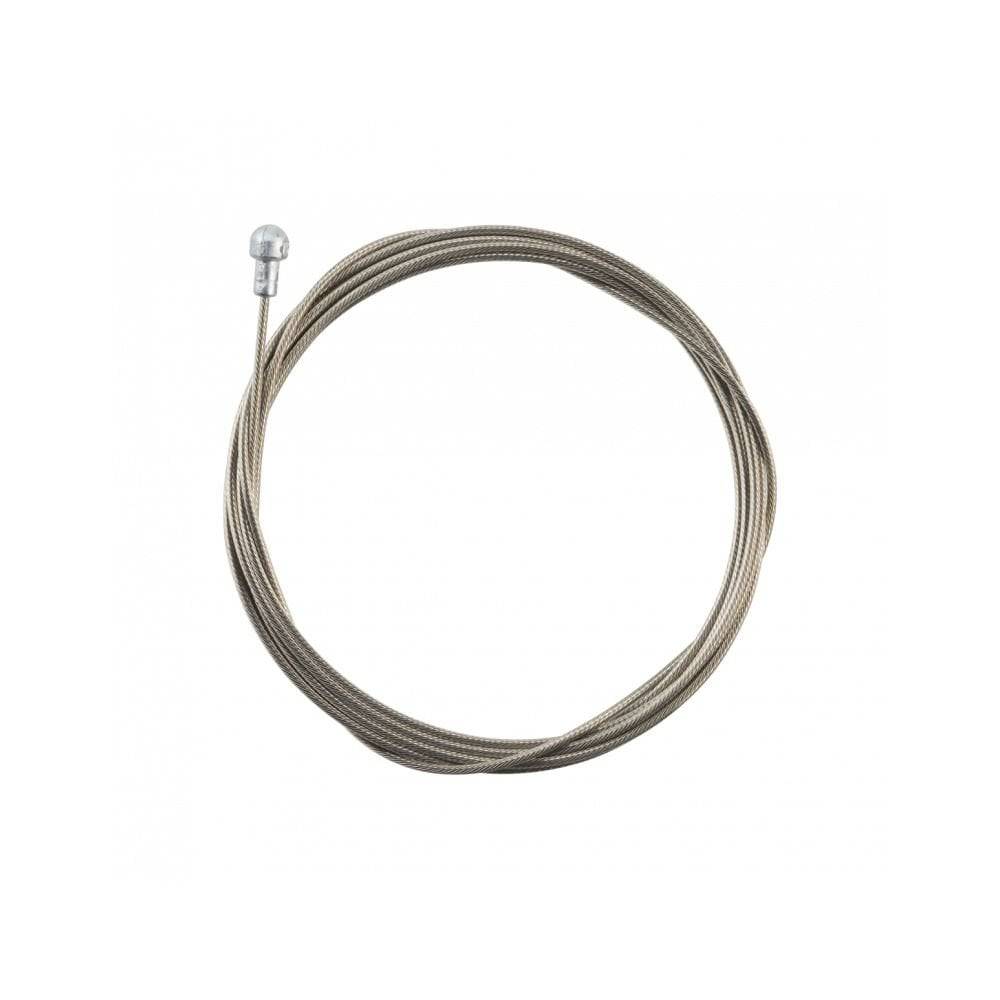 Jagwire Pro MTB brake cable made of stainless steel for SRAM and Shimano bikes, showing the sleek, durable cable and fittings.