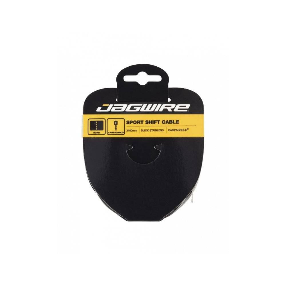 Jagwire Sport Shift Cable Slick S'Less for Campagnolo bike components, showing durable, low-friction shift cable in packaging