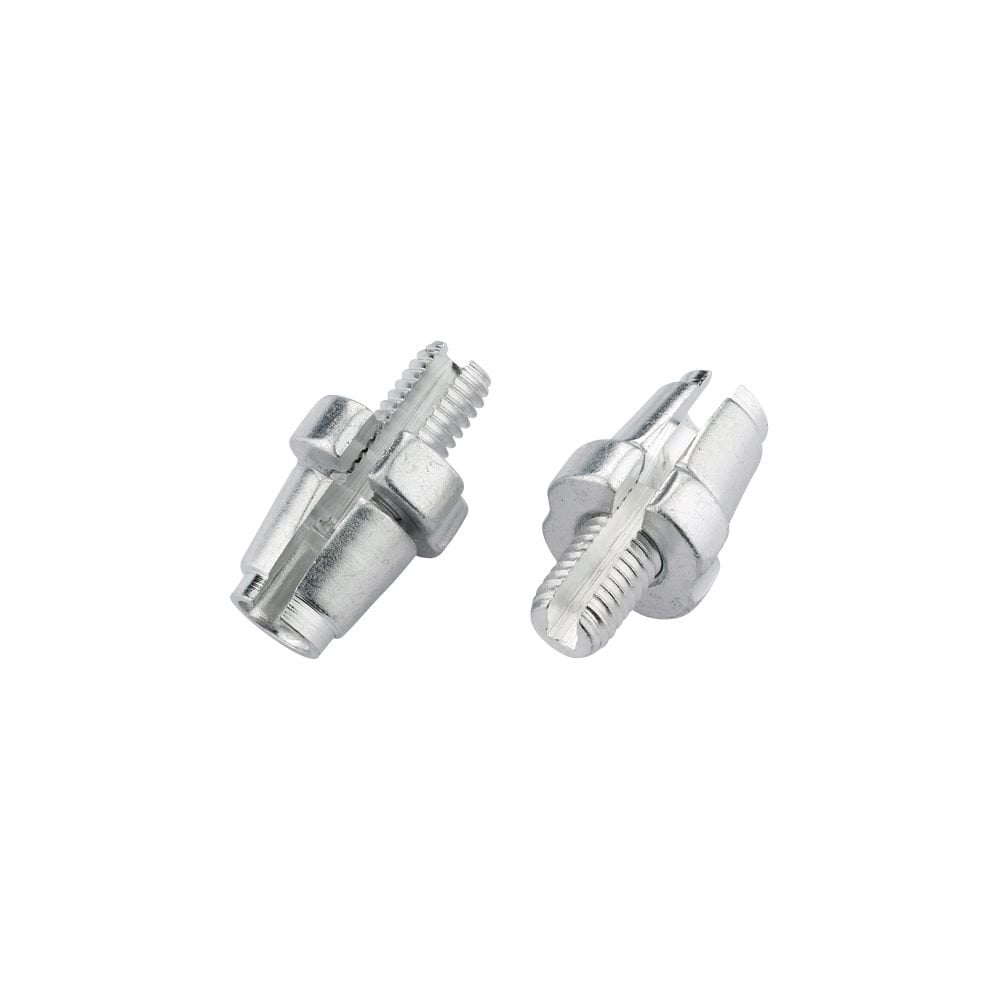 Set of 10 silver Jagwire alloy M7 adjusting barrels for bike cable tension adjustment, components for smooth gear and brake cable operation.