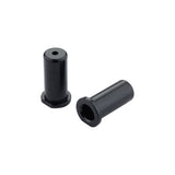 Jagwire black cable guide stoppers for 5mm housings, set of 10, used in bike cable management and component installation.