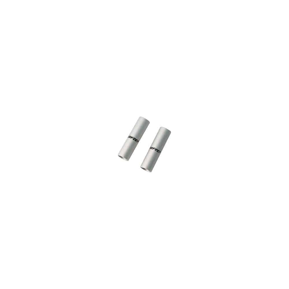 Jagwire 5mm silver double-ended brake housing connectors for bike brakes, pack of 10, durable component for bike maintenance