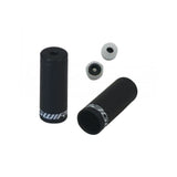 Jagwire sealed alloy end caps for 4mm shift cables in black, shown in a 50-pack, used as bike component accessories.