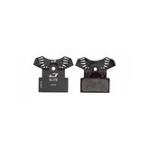 Jagwire Elite cooling disc brake pads for Shimano MTB, black, showcasing the component's design for older mountain bike models.