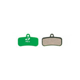Jagwire Pro E-Bike disc brake pads for Shimano MTB and RideRever Cargo-X, shown with metal backing and brake pad material.