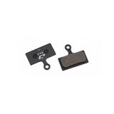 Jagwire Pro Extreme Sintered Disc Brake Pads for Shimano and RideRever systems, shown with metal backing and brake pad material.