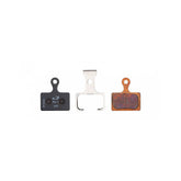 Jagwire Pro Extreme Sintered Disc Brake Pads for Shimano and Riderever bike braking systems, shown in black with metal backing plates.