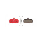 Jagwire Sport semi-metallic disc brake pads for Shimano and RideRever mountain bike components, showing the brake pad design.
