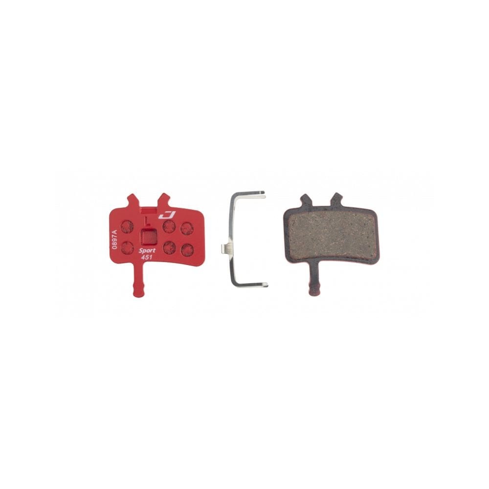 Jagwire Sport semi-metallic disc brake pads for Avid BB7 and Juicy mountain bike disc brake components.