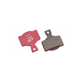 Jagwire Sport semi-metallic disc brake pads for Magura MT8 series mountain bike disc brakes, close-up view of the brake pad components.