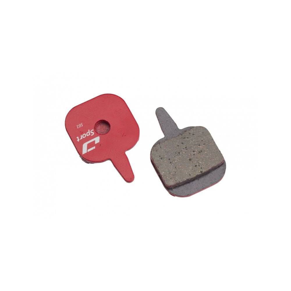 Jagwire Sport semi-metallic disc brake pads for Tektro IO bike brakes, designed for reliable stopping power.