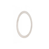 Jagwire silver centerlock rotor shims, 0.2mm thick, for brake alignment, 10-pack, bike components, precise installation accessories.