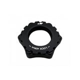 Jagwire 6-bolt to center lock disc rotor adapter for bike brakes, showing the metallic adapter component with bolt holes.