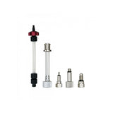 Jagwire DOT Brake Bleed Fitting Adaptor for bike brake maintenance, shown in a workshop setting, ensuring secure brake system service.