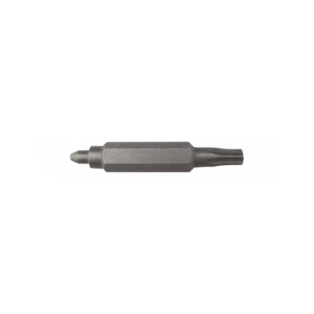 Jagwire double-ended replacement pin for needle driver and T10 Torx, silver workshop tool component for precise work.