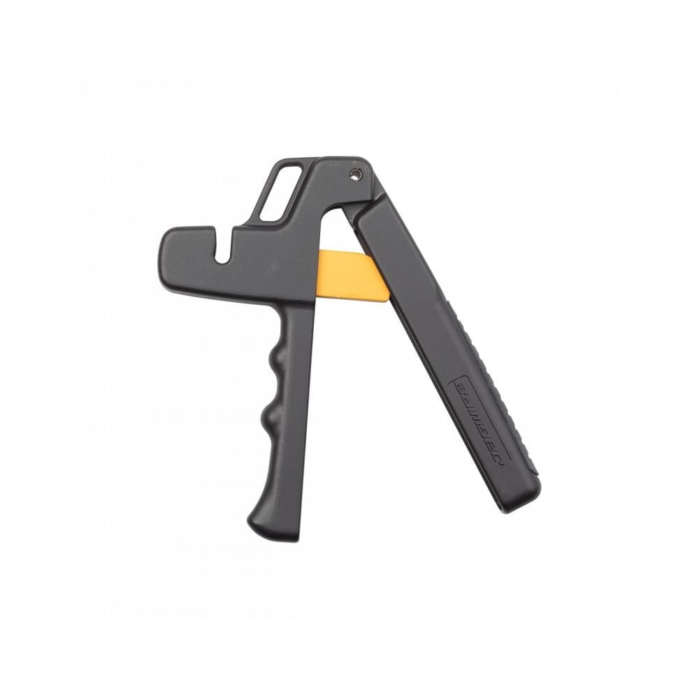 Jagwire Elite hydraulic hose cutter with black handle and replaceable blades, designed for precise workshop cutting of hydraulic hoses.