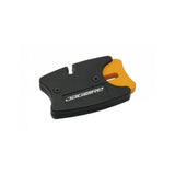 Jagwire Pro hydraulic hose cutter with black aluminum body and replaceable blades, designed for workshop use.