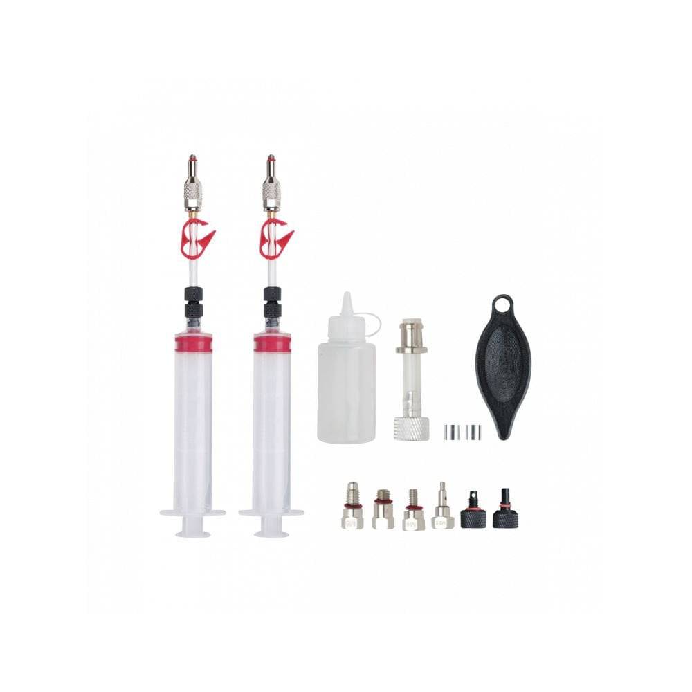 Jagwire Pro Mineral Oil Bleed Kit for hydraulic disc brakes, compatible with Shimano, Magura, Tektro, TRP, Hayes, workshop tool