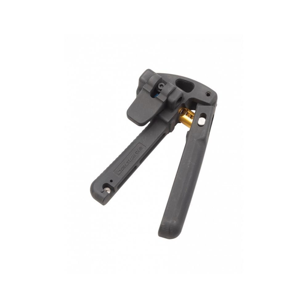 Jagwire Pro Needle Driver Tool for precise 5.0 and 5.5mm hydraulic hose fittings, black workshop tool for bicycle maintenance.