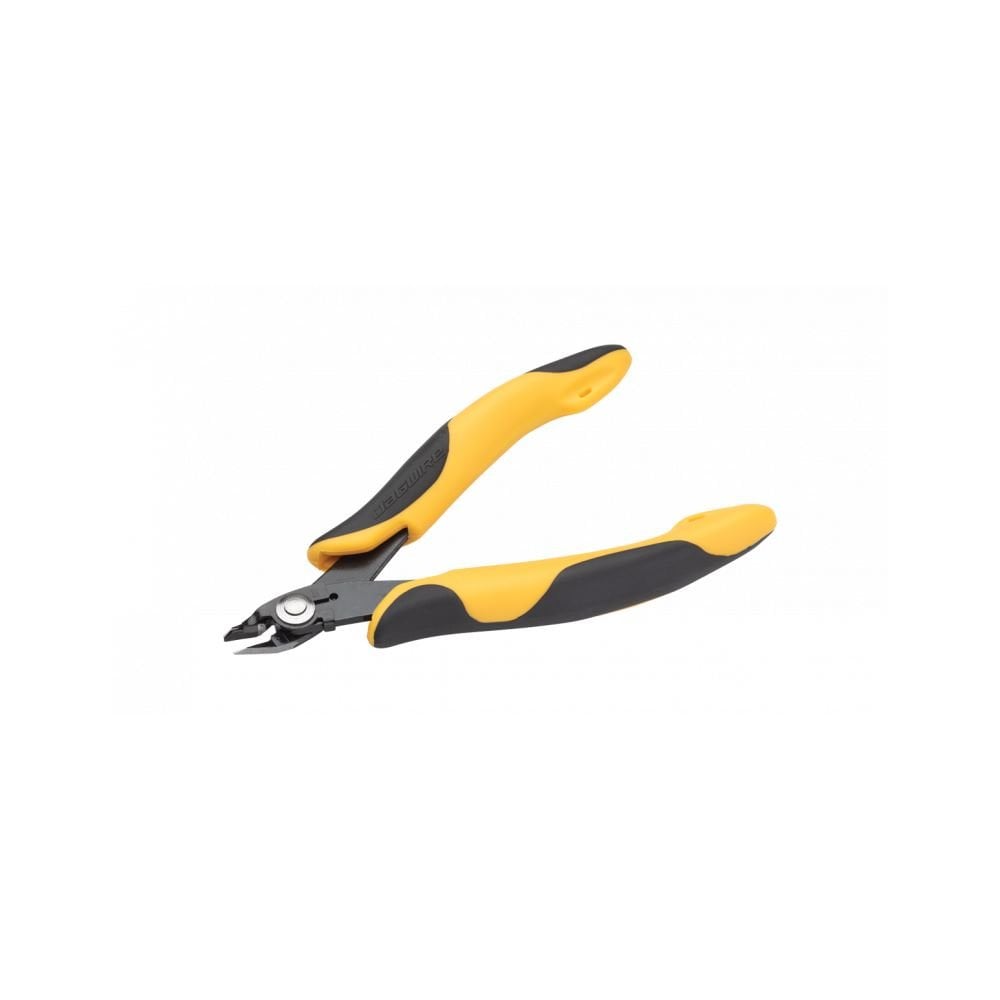 Jagwire Sport Zip Tie Cutter with holding feature for clean, precise cuts, shown in yellow, designed for workshop use.