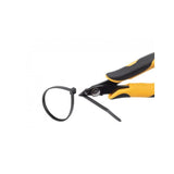 Jagwire Sport Zip Tie Cutter in yellow with holding feature for clean, precise cuts, ideal for workshop use