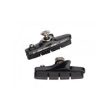 Jagwire Road Sport S brake pads for SRAM, Shimano, and Campagnolo caliper brakes, close-up of black brake pad components