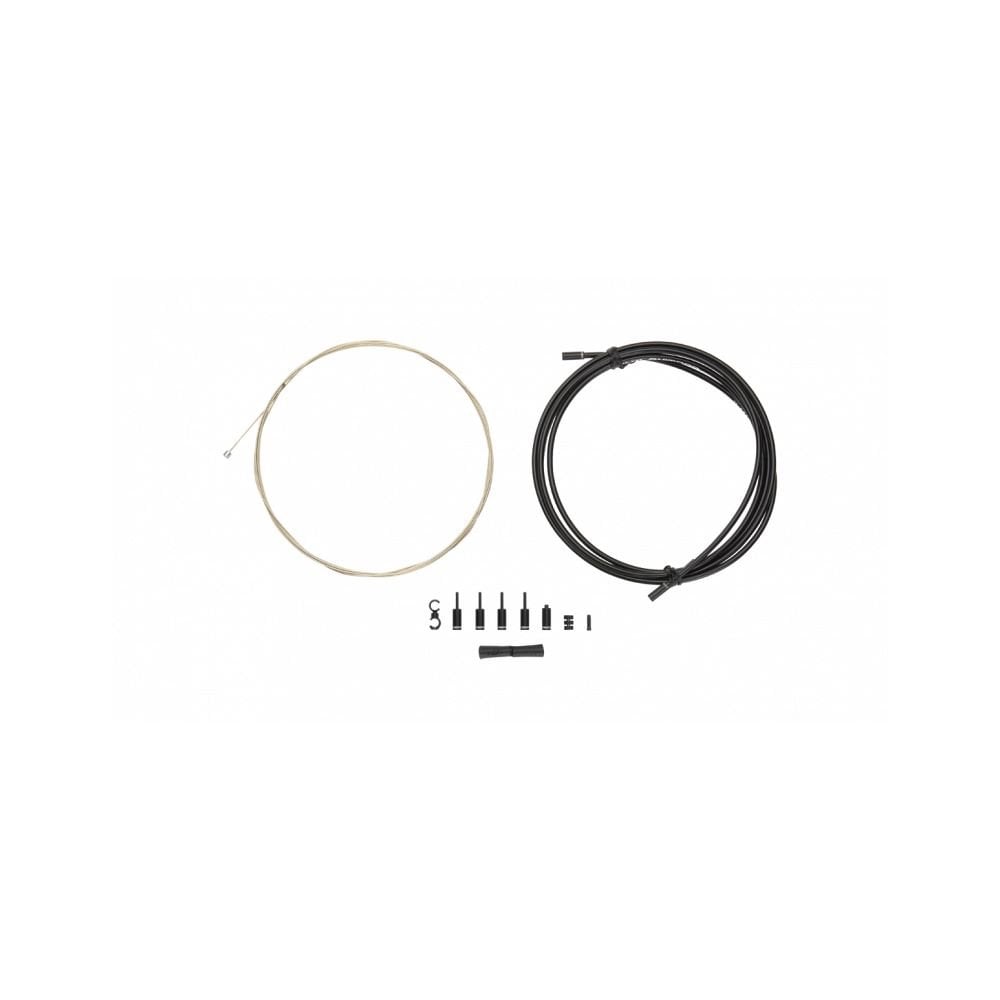 Jagwire Pro Shift Kit 1X cables for rear derailleurs and internal gears on road and MTB bikes, showing cable and housing components.